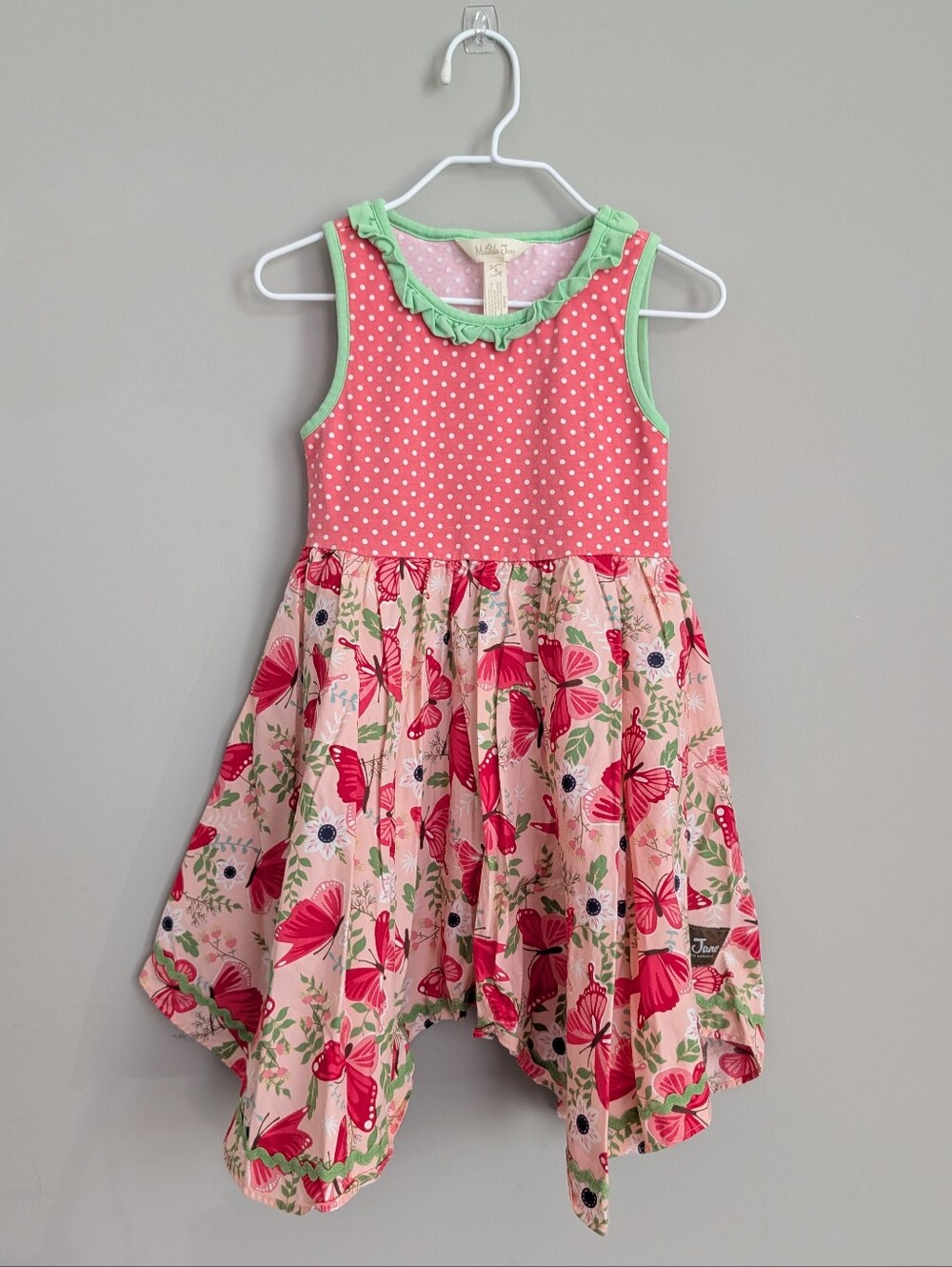 Matilda Jane Good to Go Dress Size 4 Butterfly Polka Dot